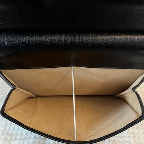 Bally Black Leather Briefcase with Gold Accents - Picture 14 of 16